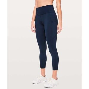 Lululemon Fast & Free 7/8 Tight II *Non-Reflective Nulux 25" True Navy Leggings